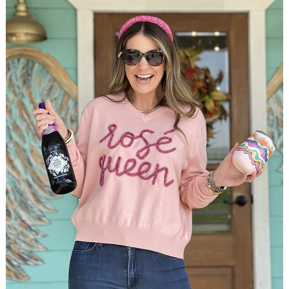 Queen of Sparkles Rosé Queen Sweater